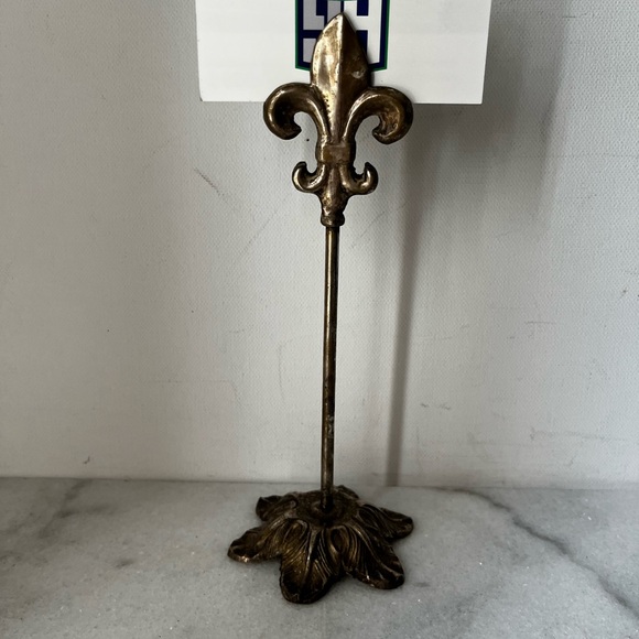 Fleur-de-Lis Metal Stand for business card - Picture 1 of 9